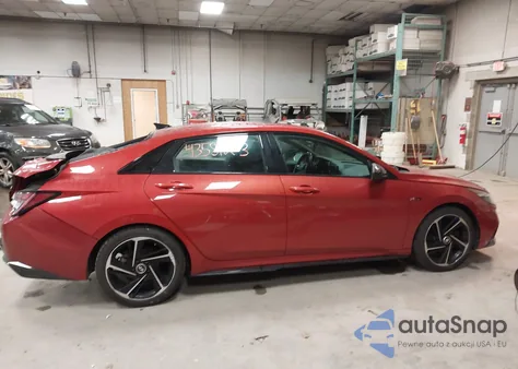 2022 Hyundai Elantra N Line z USA, uszkodzony, nr VIN KMHLR4AF5NU341841